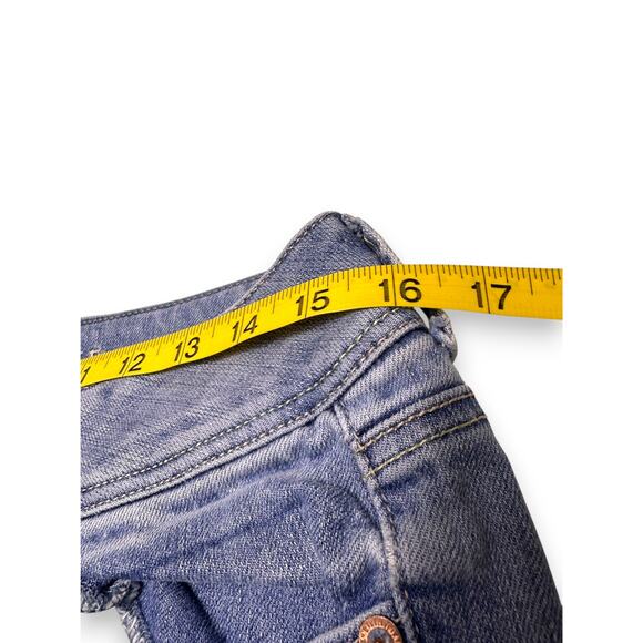 Y2k American Eagle Kick Boot Stretch Light Wash Jeans Size 8 Short - Picture 6 of 13